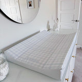 Anti-Roll Wedge Changing Mat - Baby Blue Gingham