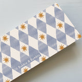 Travel Changing Mat - Blue Harlequin