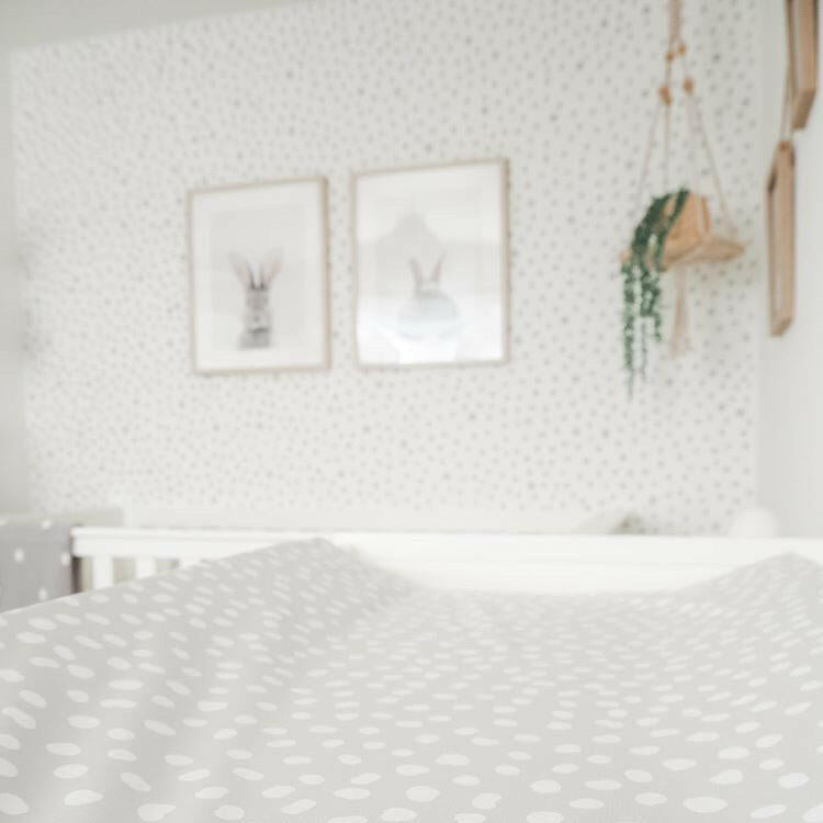 Anti-Roll Wedge Changing Mat - Grey Spots