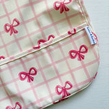 Long Sleeved Baby Bib - Pink Bow