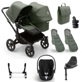 Bugaboo Donkey 5 Duo Ultimate Cybex Cloud T Travel System - Forest Green