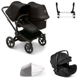 Bugaboo Donkey 5 Duo with Otter 360 Travel System - Black/Midnight Black