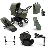 Bugaboo Donkey 5 Mono Ultimate Otter 360 Travel System Bundle - Forest Green