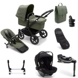 Bugaboo Donkey 5 Mono Ultimate Turtle Air 360 Travel System Bundle - Forest Green