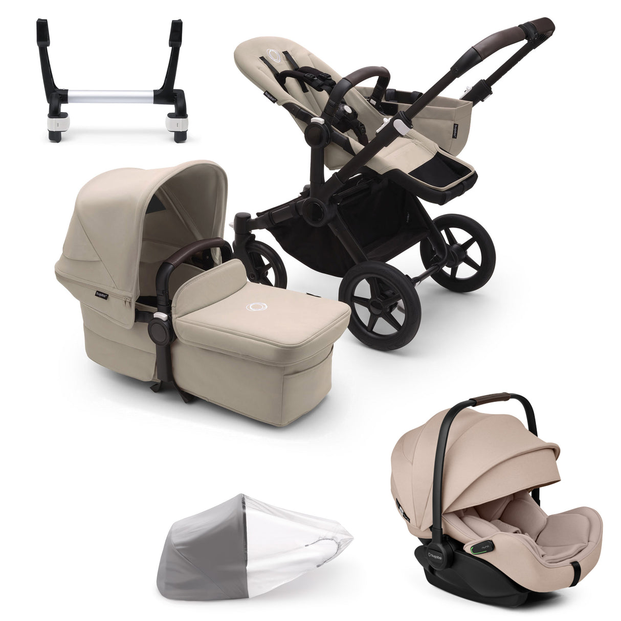 Bugaboo Donkey 5 Mono with Otter 360 Travel System - Desert Taupe