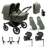 Bugaboo Donkey 5 Twin Ultimate Otter 360 Travel System - Forest Green