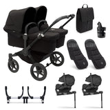 Bugaboo Donkey 5 Twin Ultimate Otter 360 Travel System - Midnight Black