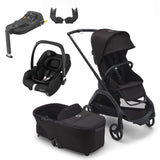 Bugaboo Dragonfly Travel System with Maxi-Cosi Cabriofix i-Size + Isofix Base - Black/Midnight Black