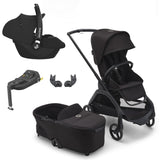 Bugaboo Dragonfly Travel System with Maxi-Cosi Cabriofix i-Size + Isofix Base - Black/Midnight Black
