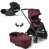 Bugaboo Dragonfly Travel System with Cybex Cloud T - Black/Dark Cherry