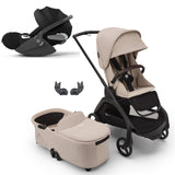 Bugaboo Dragonfly Travel System with Cybex Cloud T - Black/Desert Taupe