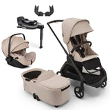 Bugaboo Dragonfly Travel System with Otter 360 + Rotating Isofix Base - Black/Desert Taupe