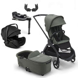 Bugaboo Dragonfly Travel System with Otter 360 + Rotating Isofix Base - Black/Forest Green