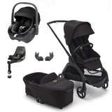 Bugaboo Dragonfly Travel System with Maxi-Cosi Pebble 360 + Rotating Isofix Base - Black/Midnight Black