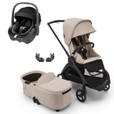 Bugaboo Dragonfly Travel System with Maxi-Cosi Pebble 360 - Black/Desert Taupe