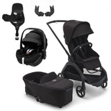 Bugaboo Dragonfly Travel System with Maxi-Cosi Pebble 360 Pro2 + Rotating/Sliding Base - Black/Midnight Black