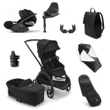 Bugaboo Dragonfly Ultimate Cybex Cloud T Travel System Bundle - Black/Midnight Black