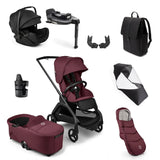 Bugaboo Dragonfly Ultimate Otter 360 Travel System Bundle - Black/Dark Cherry