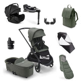Bugaboo Dragonfly Ultimate Otter 360 Travel System Bundle - Black/Forest Green