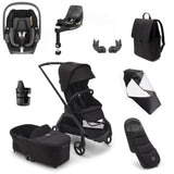 Bugaboo Dragonfly Ultimate Maxi-Cosi Pebble 360 Travel System Bundle - Black/Midnight Black