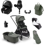 Bugaboo Dragonfly Ultimate Maxi-Cosi Pebble 360 Pro2 Travel System Bundle - Black/Forest Green