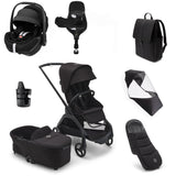 Bugaboo Dragonfly Ultimate Maxi-Cosi Pebble 360 Pro2 Travel System Bundle - Black/Midnight Black