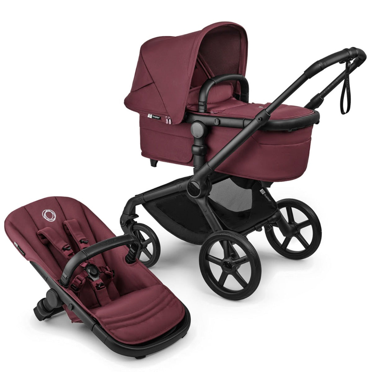 Bugaboo Fox 5 Renew with Maxi-Cosi Cabriofix iSize Travel System Bundle - Dark Cherry