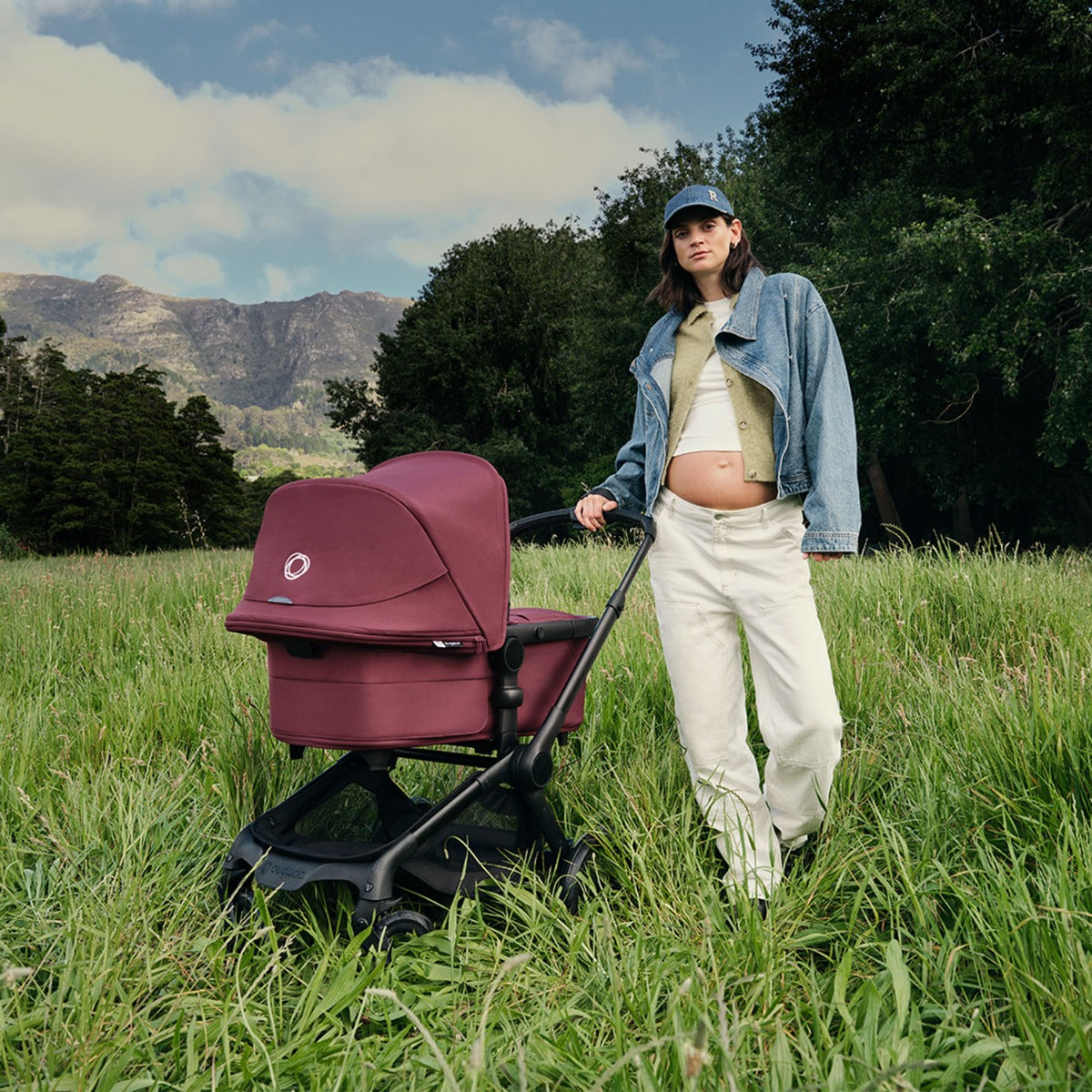 Bugaboo Fox 5 Renew with Maxi-Cosi Cabriofix iSize Travel System Bundle - Dark Cherry