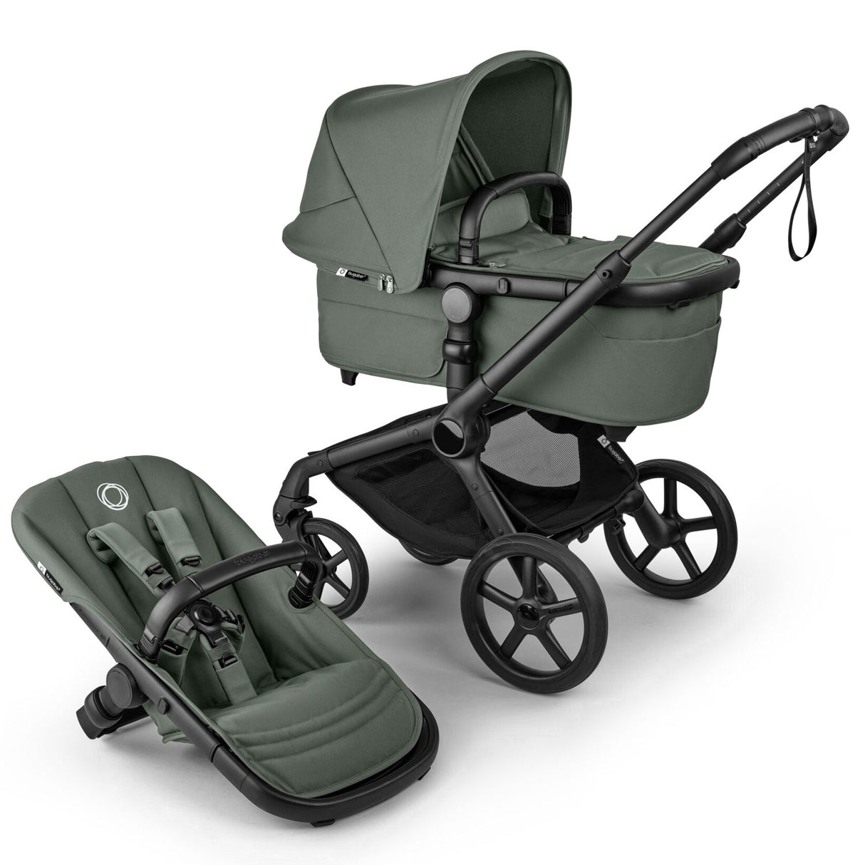 Bugaboo Fox 5 Renew Complete Pushchair & Carrycot - Forest Green