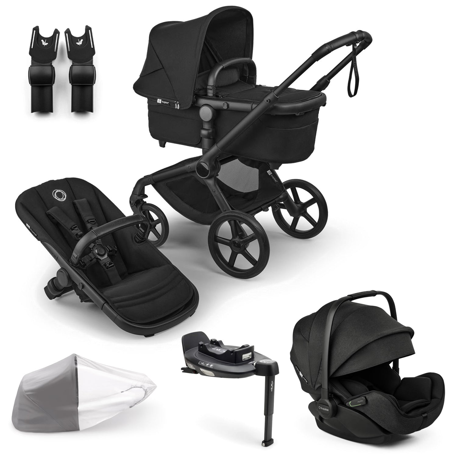 Bugaboo Fox 5 Renew Ultimate Otter 360 Travel System Bundle - Heritage Black