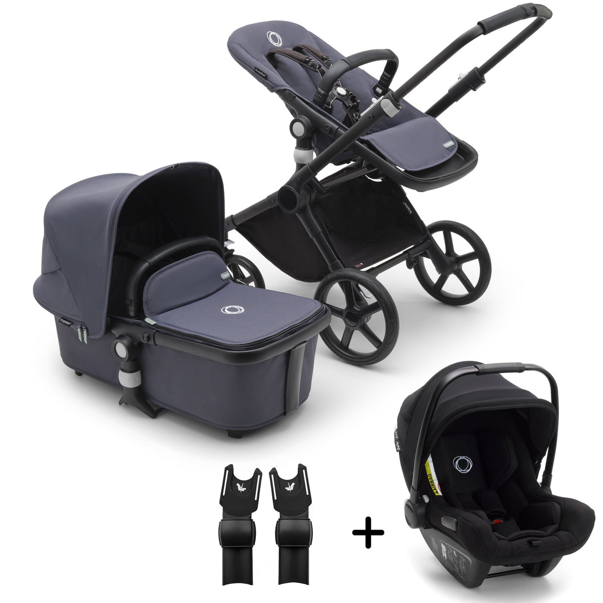 Bugaboo Fox Cub All Terrain Stroller + FREE Turtle Air - Stormy Blue