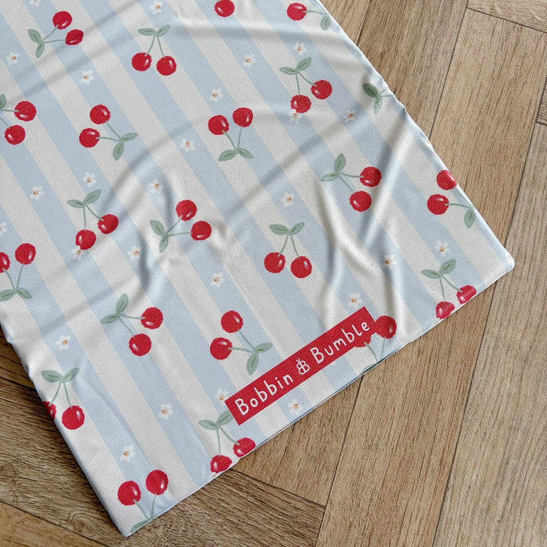 Travel Changing Mat - Cherry Stripe