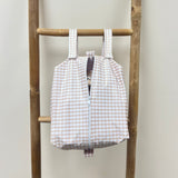Cloth Nappy Pod - Stone Gingham
