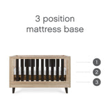 Tutti Bambini Como Cot Bed - Distressed Oak & Slate Grey