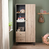 Tutti Bambini Como Wardrobe - Distressed Oak & Slate Grey