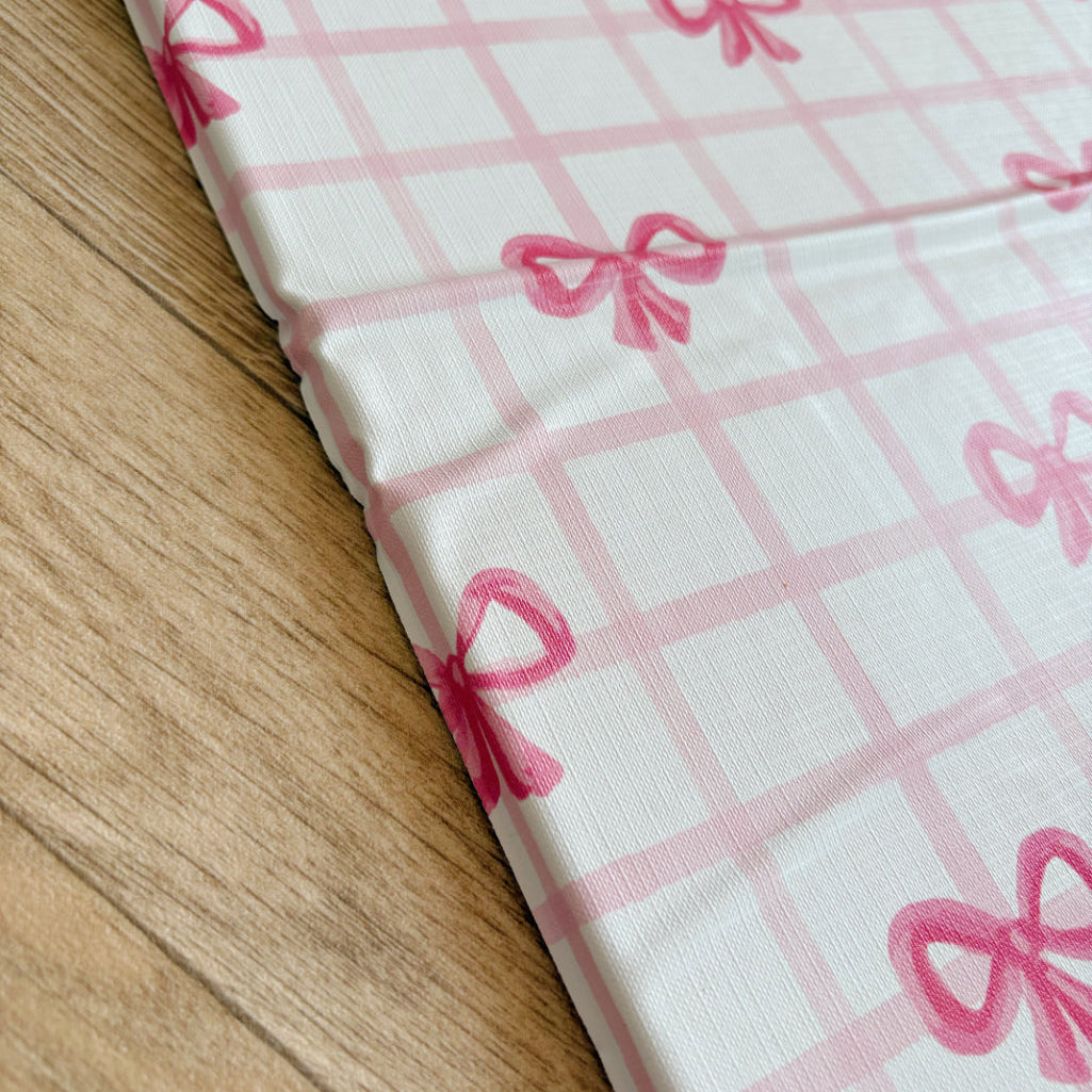Travel Changing Mat - Pink Bows