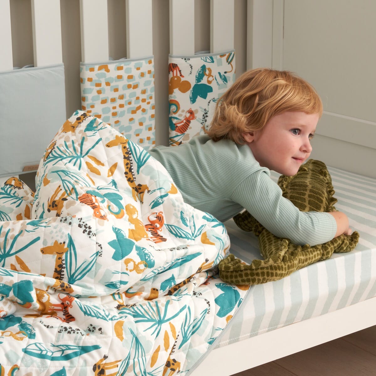Tutti Bambini Cot/Cot Bed Coverlet - Run Wild