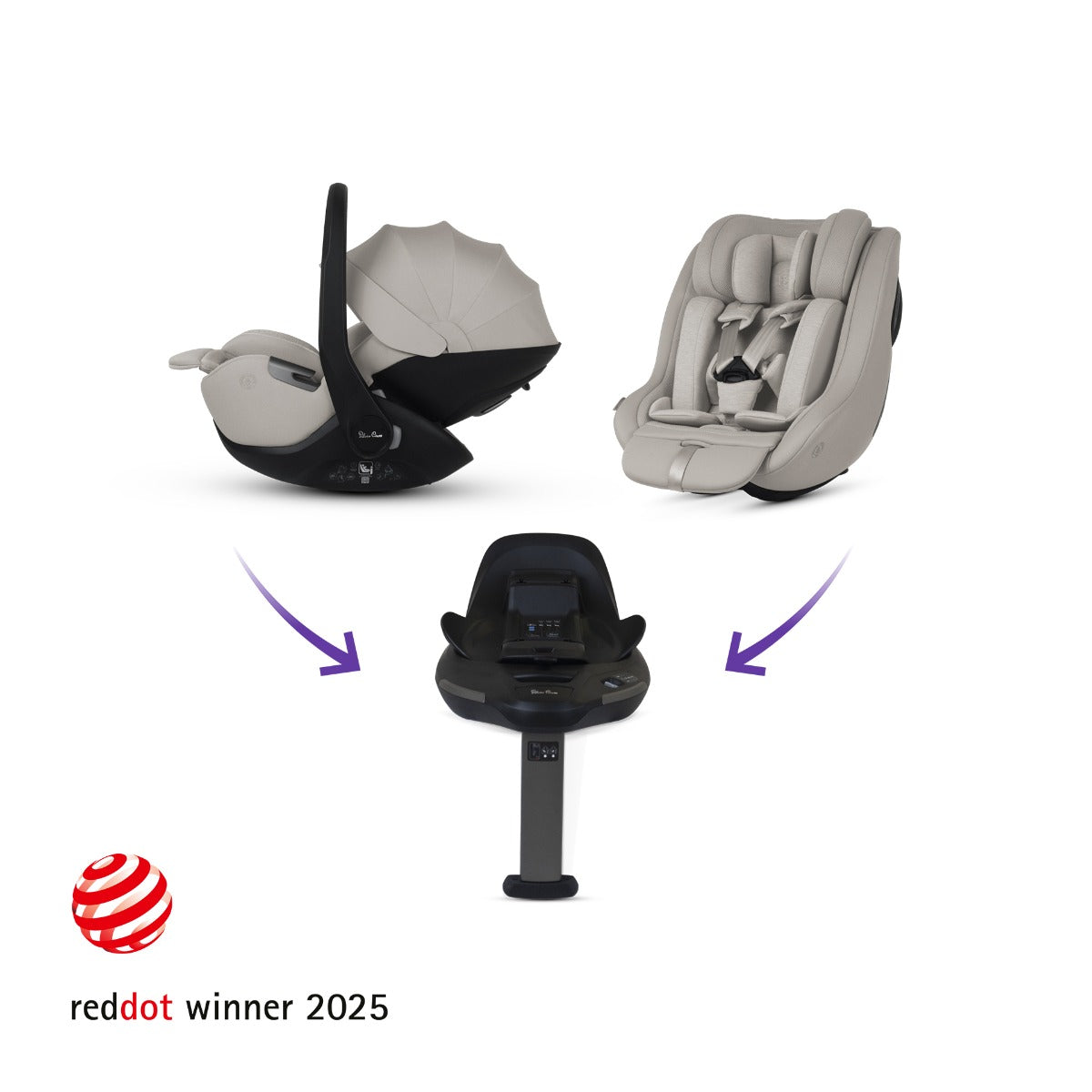 Silver Cross Cove Ultimate 360 Family Car Seat Bundle - Champagne