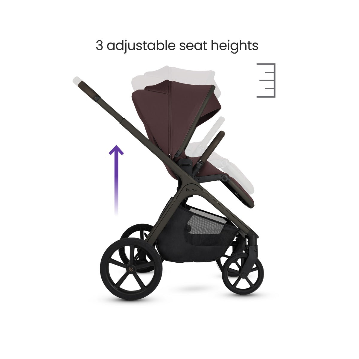 Silver Cross Cove Complete Stroller & Accessory Bundle - Damson