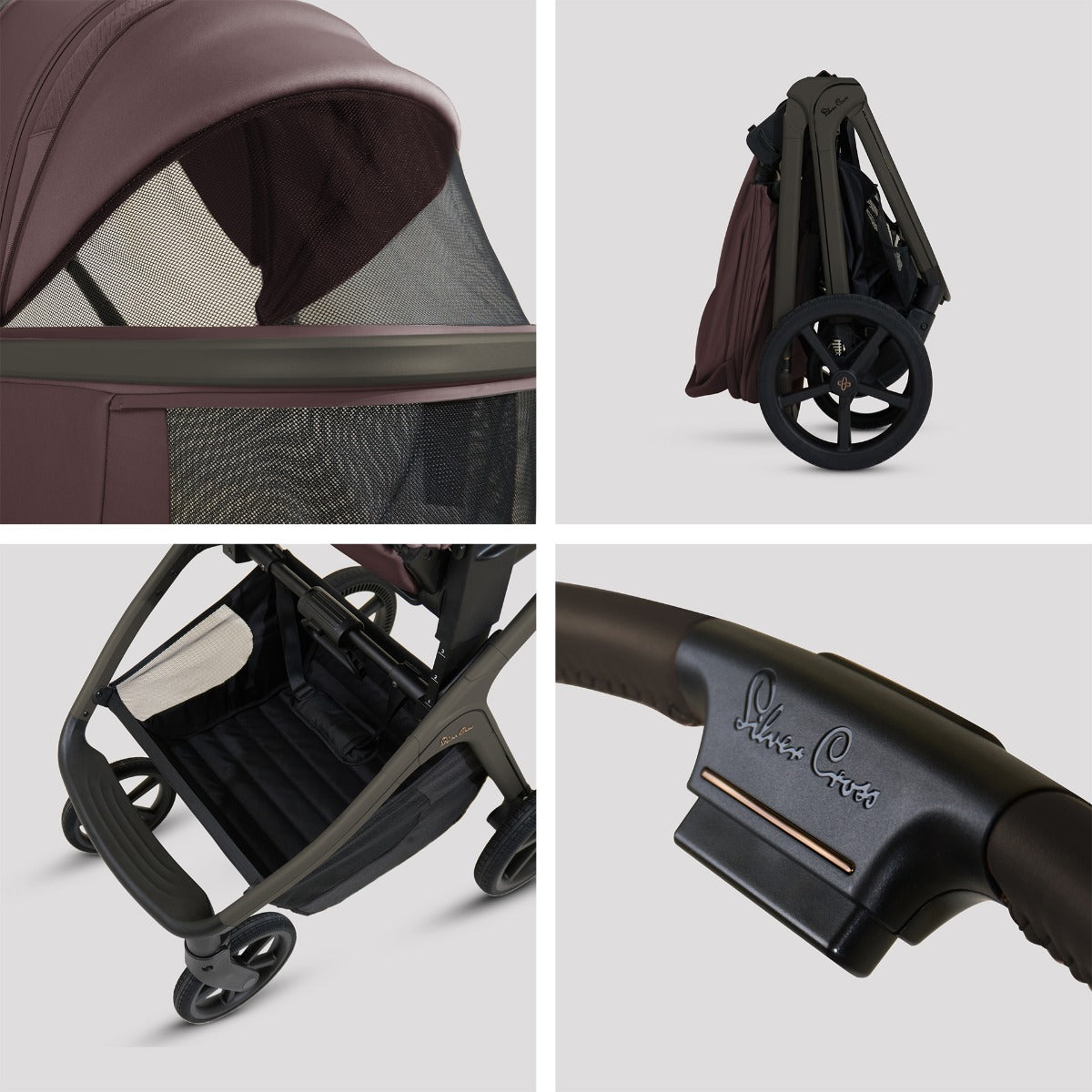 Silver Cross Cove Ultimate Maxi-Cosi Cabriofix i-Size Car Seat Bundle - Damson
