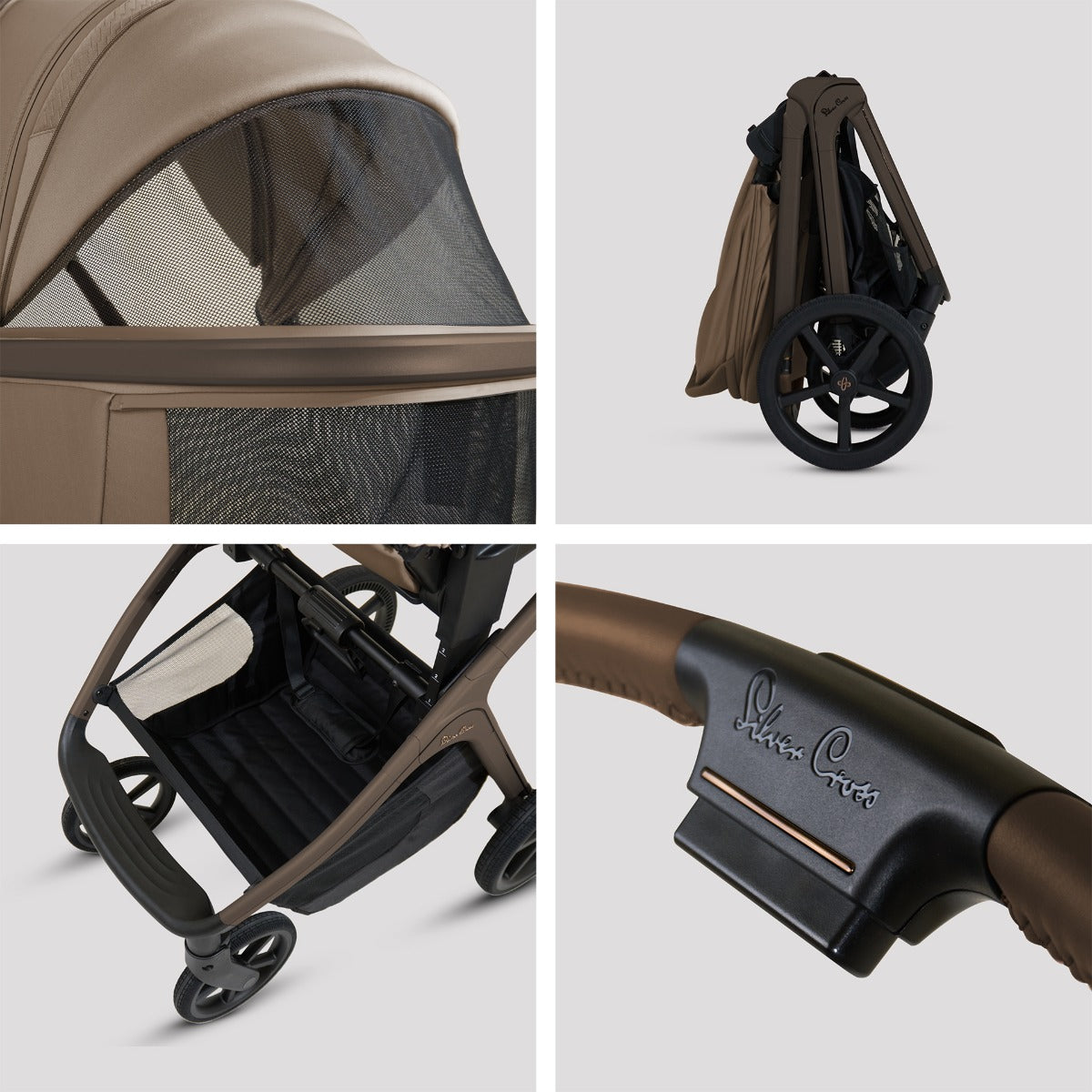 Silver Cross Cove Complete Stroller & Accessory Bundle - Maple