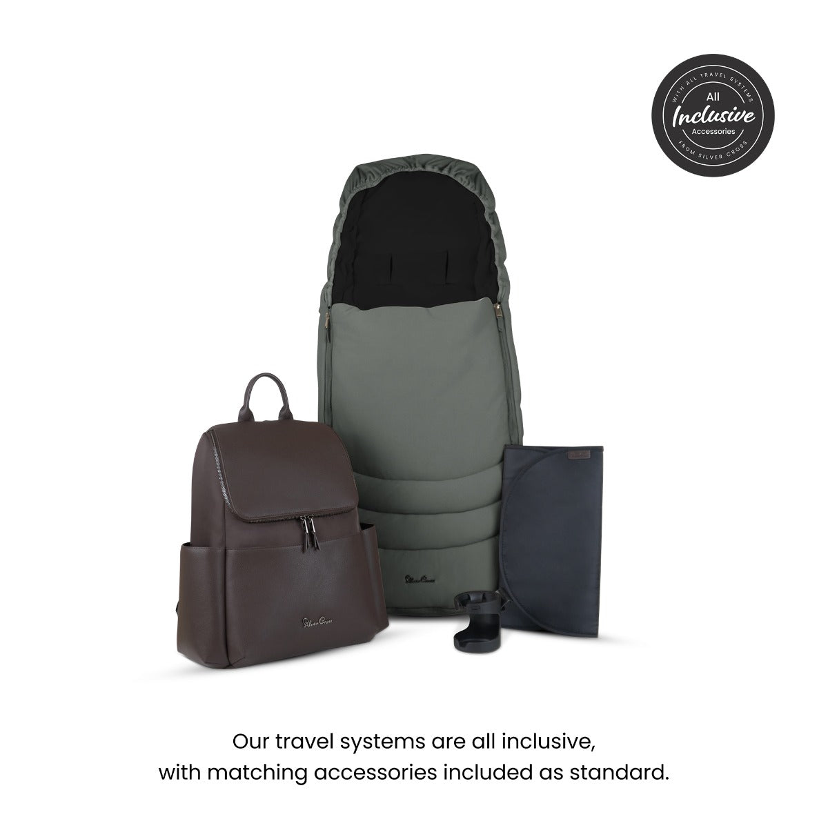 Silver Cross Cove Complete Stroller & Accessory Bundle - Pewter