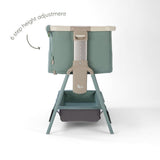 Tutti Bambini CoZee Air 2 Bedside Crib - Whitewash / Kelp