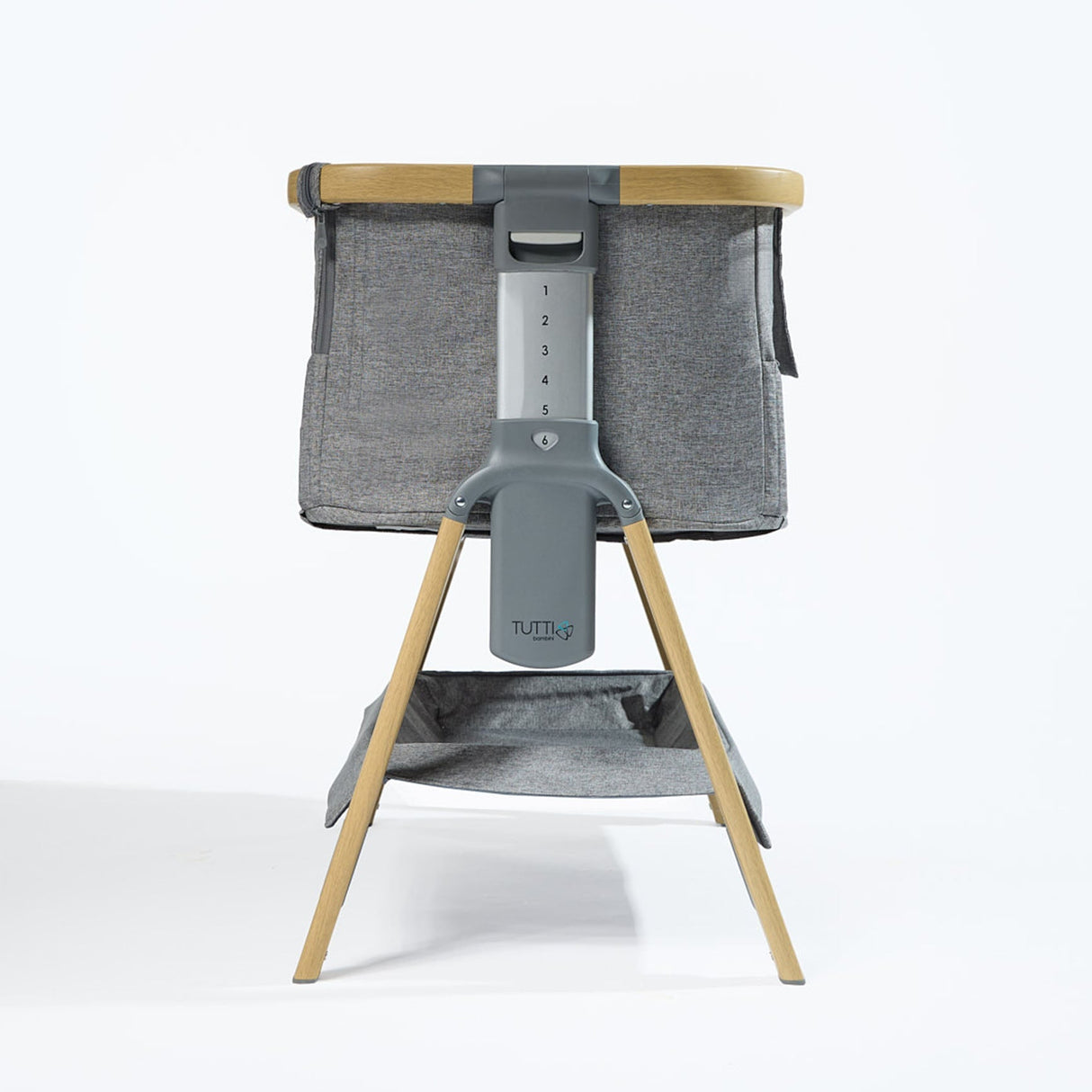Tutti Bambini CoZee Air Bedside Crib - Oak & Charcoal