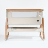 Tutti Bambini CoZee Air Bedside Crib - Scandinavian Walnut & Ecru
