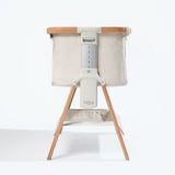 Tutti Bambini CoZee Air Bedside Crib - Scandinavian Walnut & Ecru