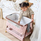 Tutti Bambini CoZee Luxe Mini Me Crib - Walnut & Blush