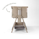 Tutti Bambini CoZee Sense Bedside Crib - Soft Walnut / Cocoa