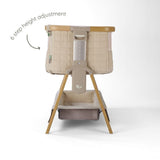 Tutti Bambini CoZee Sense Bedside Crib - Toasted Oak / Sand
