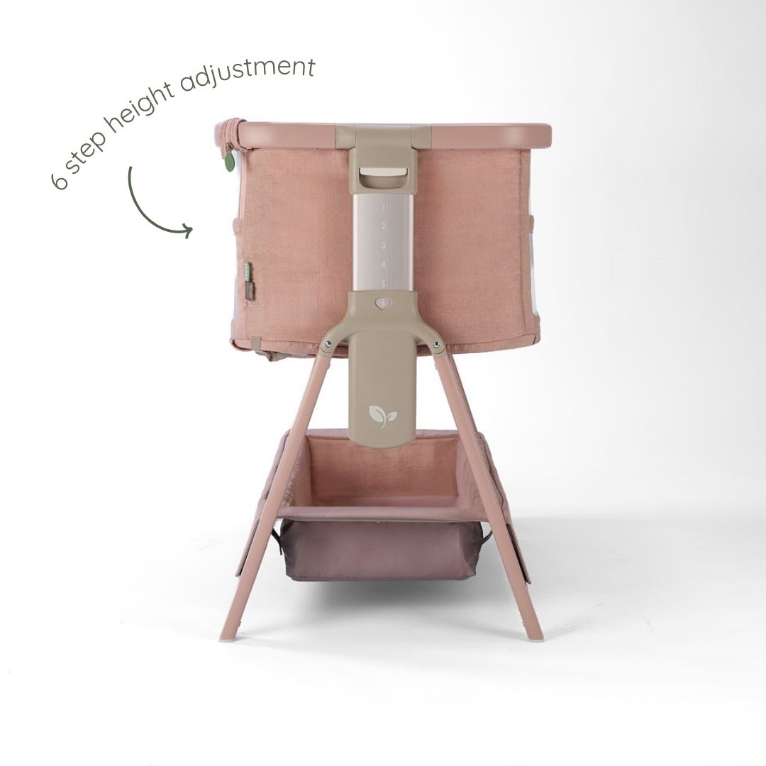 Tutti Bambini CoZee Zen Bedside Crib - Blush